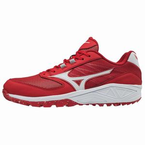 Mizuno Dominant All Surface Low Turf Miesten Baseball Kengät Punainen / Valkoinen | 071-AZQVWO