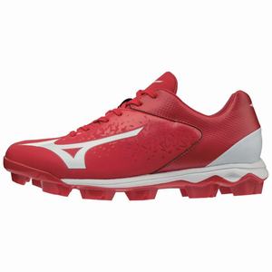 Mizuno Select Nine TPU Low Molded Miesten Baseball Kengät Punainen / Valkoinen | 538-YAIOUX