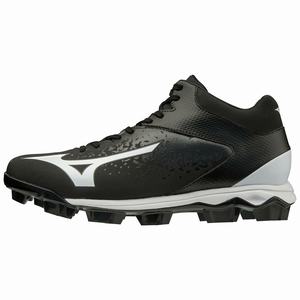 Mizuno Select Nine TPU Mid Molded Miesten Baseball Kengät Mustat / Valkoinen | 073-AGIKXQ