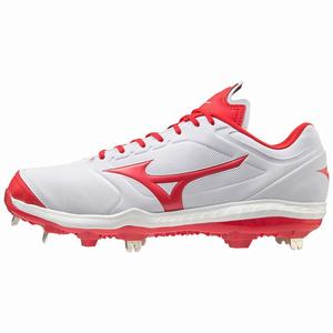 Mizuno Sweep 5 Low Metal Naisten Lenkkarit Valkoinen / Punainen | 708-QENTWU