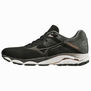 Mizuno Wave Inspire 16 Naisten Juoksukengät Mustat / Harmaat | 289-QNJDBZ