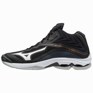 Mizuno Wave Lightning Z6 Mid Miesten Lentopallokengät Mustat / Valkoinen | 582-SERKHY