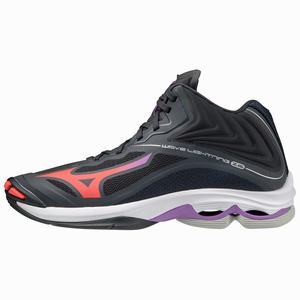 Mizuno Wave Lightning Z6 Mid Naisten Lentopallokengät Laivastonsininen / Koralli | 876-PCYUOT