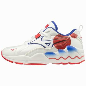 Mizuno Wave Rider 1 Shape of Time Naisten Lenkkarit Valkoinen / Punainen | 436-YKQBLR