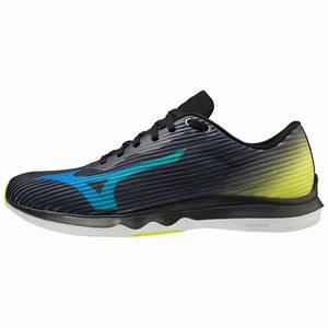 Mizuno Wave Shadow 4 Miesten Juoksukengät Mustat / Sininen / Keltainen | 349-CVMEWU