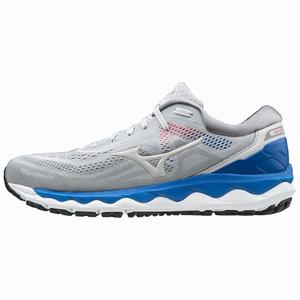 Mizuno Wave Sky 4 Miesten Juoksukengät Harmaat / Sininen | 258-ALQTMP