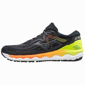 Mizuno Wave Sky 4 Miesten Juoksukengät Harmaat / Keltainen | 982-ODKMXU