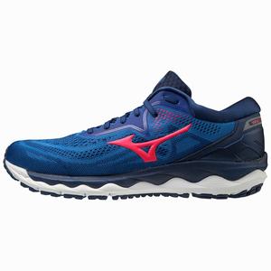 Mizuno Wave Sky 4 Miesten Juoksukengät Sininen / Pinkki | 765-MVOSYK