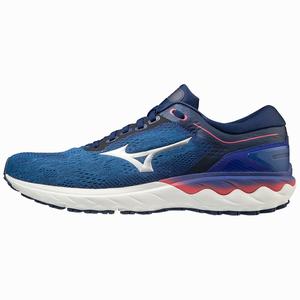 Mizuno Wave Skyrise Miesten Juoksukengät Sininen / Pinkki | 342-SJXKOU